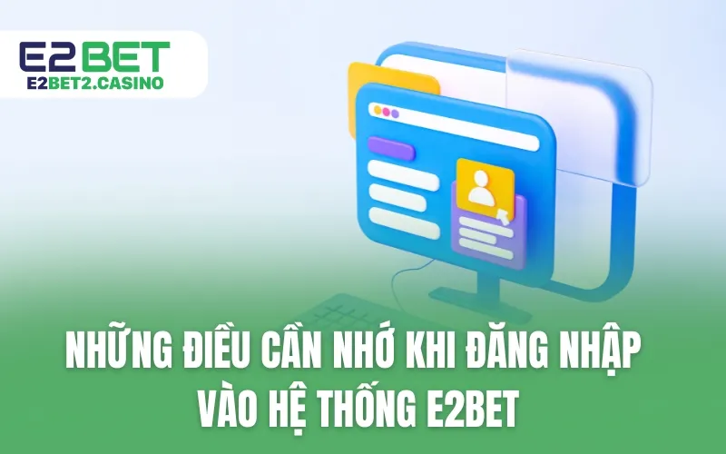Những điều cần nhớ khi đăng nhập vào hệ thống E2BET